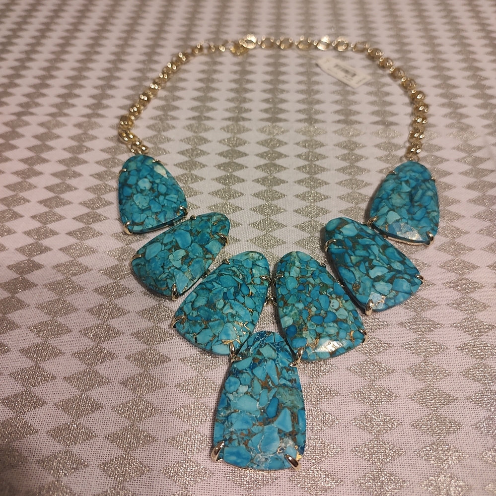 Kendra Scott Necklace, Teal pattern.